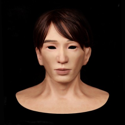 (SF-N18) Crossdress cosplay realistic human face silicone male full head mask fetish wear (SF-N18) Crossdress cosplay realistic human face silicone male full head mask fetish wear